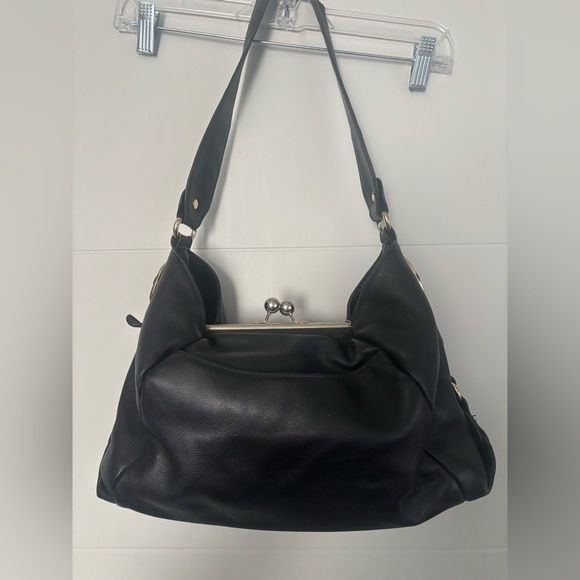 Emma Fox Black Leather Shoulder Bag - Picture 7 of 7